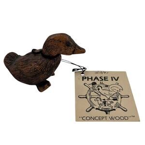 Phase IV “Concept Wood” Duck Figurine – Cold-Cast Resin & Pecan Shell Décoy